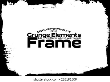 Design template. Abstract grunge frame texture. Stock vector set - easy to use