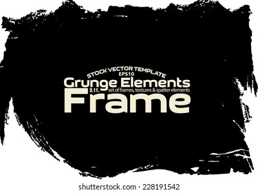 Design template. Abstract grunge frame texture. Stock vector set - easy to use