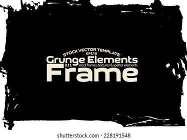 Design template. Abstract grunge frame texture. Stock vector set - easy to use