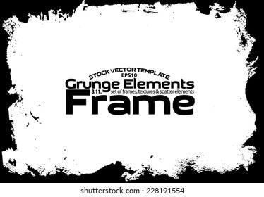Design template. Abstract grunge frame texture. Stock vector set - easy to use