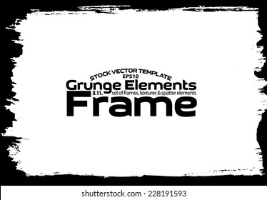 Design template. Abstract grunge frame texture. Stock vector set - easy to use