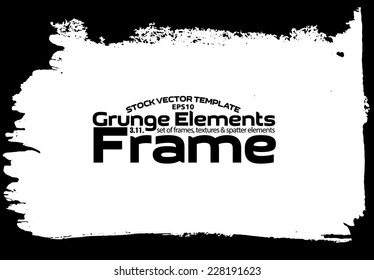 Design template. Abstract grunge frame texture. Stock vector set - easy to use