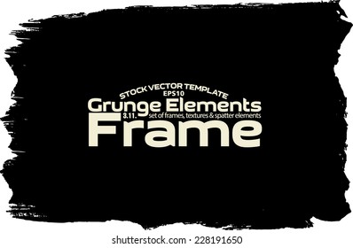 Design template. Abstract grunge frame texture. Stock vector set - easy to use