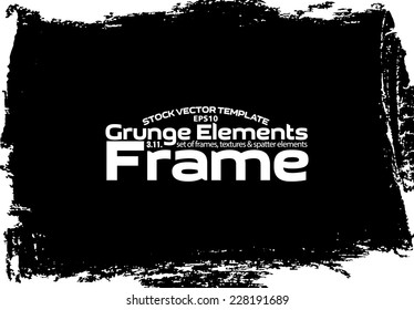 Design template. Abstract grunge frame texture. Stock vector set - easy to use