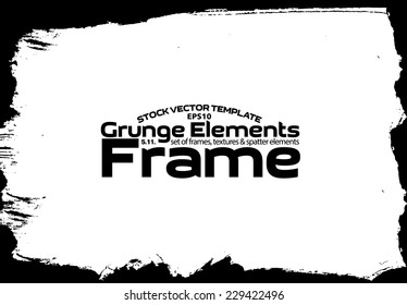 Design template. Abstract grunge frame texture. Stock vector set - easy to use