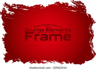 Design template. Abstract grunge frame texture. Stock vector set - easy to use