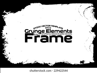 Design template. Abstract grunge frame texture. Stock vector set - easy to use