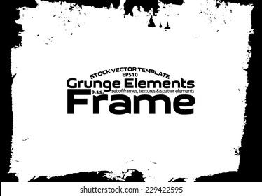 Design template. Abstract grunge frame texture. Stock vector set - easy to use