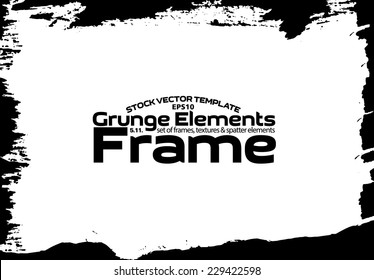 Design template. Abstract grunge frame texture. Stock vector set - easy to use