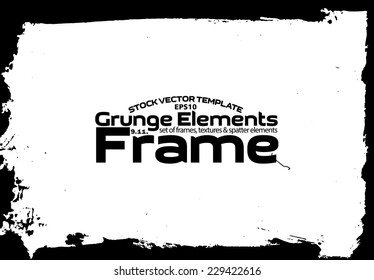 Design template. Abstract grunge frame texture. Stock vector set - easy to use
