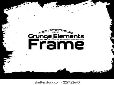 Design template. Abstract grunge frame texture. Stock vector set - easy to use