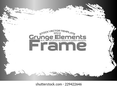 Design template. Abstract grunge frame texture. Stock vector set - easy to use