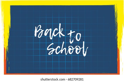 Design template Back to School for banner or poster. Vector Illustration.