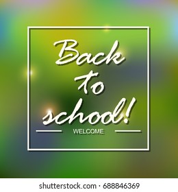 Design template for Back to school banner, poster or cover. Vector illustrations