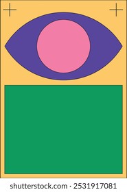 Design template banner eye unique design