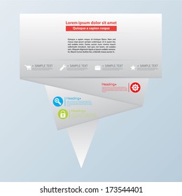Design template banner. Origami