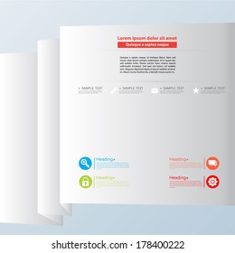 Design template banner. Origami