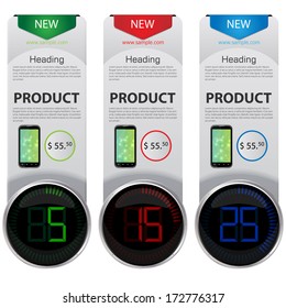 Design template banners set