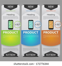 Design template banners set