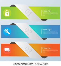 Design template banners set