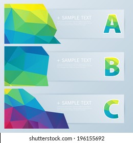 Design template banners set