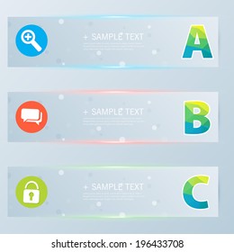 Design template banners set