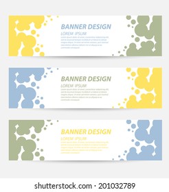 Design template banners set