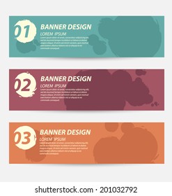 Design template banners set