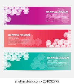 Design template banners set