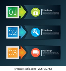 Design template banners set