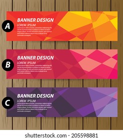 Design template banners set