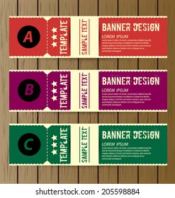 Design template banners set
