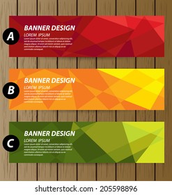 Design template banners set