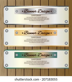 Design template banners set