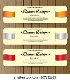 Design template banners set