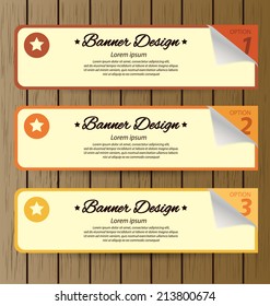 Design template banners set