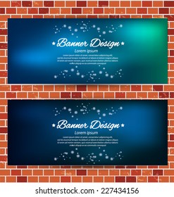 Design template banners set