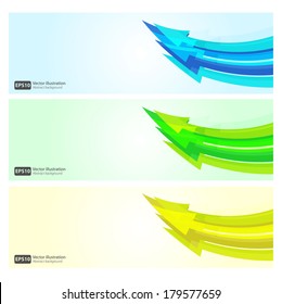 Design template banners set with arrows