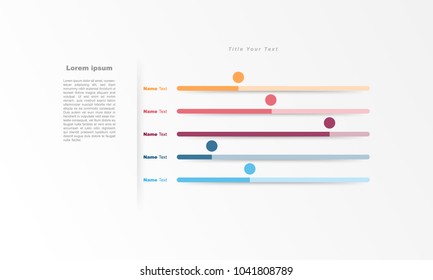 Design template bar, table, chart, graph for use in business plan on white background. vector infographic elements style.