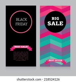 design template for black friday sale, vector illustration