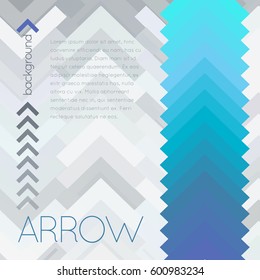 design of a template with blue arrow shapes