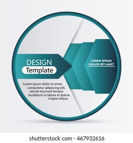 design template blue circle website decoration layout icon, vector illustration