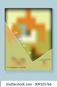 Design of a template for the booklet, brochures.