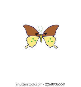 design template. Bright butterflies, textiles, vector wrapping  paper, greeting cards or for kindergarten.