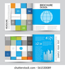 Design template business brochure.Colored rectangles.