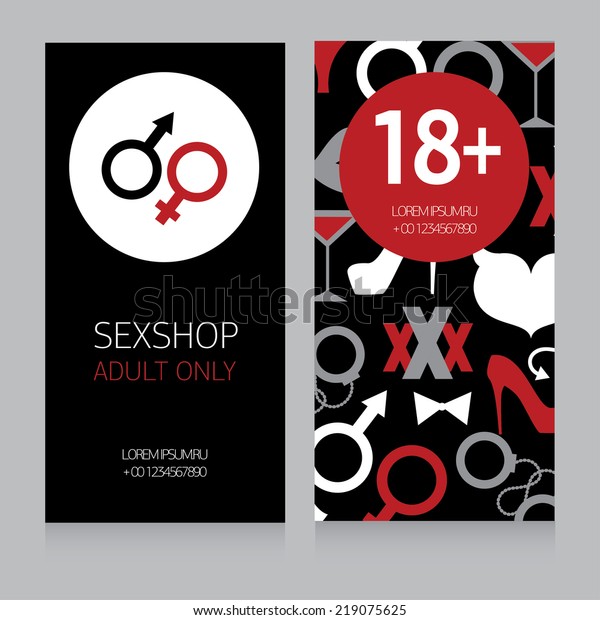 Design Template Business Card Sex Shop Stock Vector Royalty Free 2548