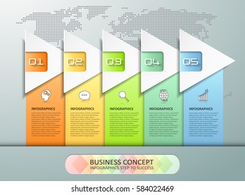 Design template business concept infographic template can be used for workflow layout, diagram, number options, timeline or milestones project.