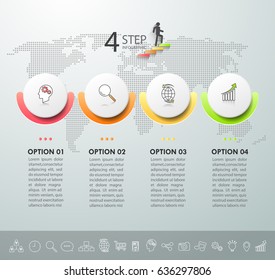 Design template business concept infographic template can be used for workflow layout, diagram, number options, timeline or milestones project.