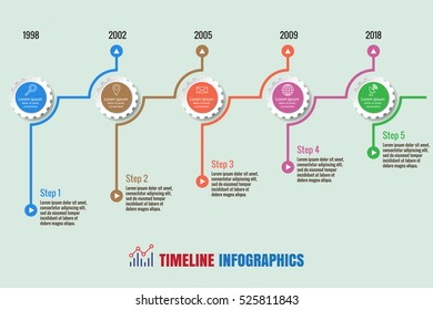 Design template: Business timeline, Vector Illustration