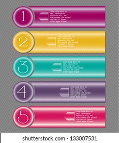 design template can be used for infographics  numbered banners graphic or website layout vector